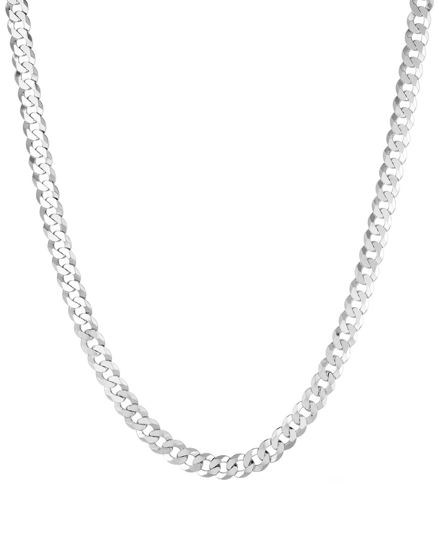 Italian Silver Comfort Curb Chain Necklace