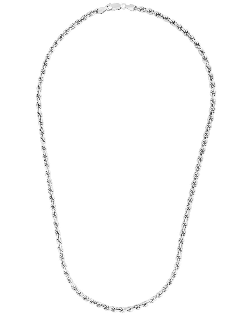Italian Silver Rope Chain Necklace