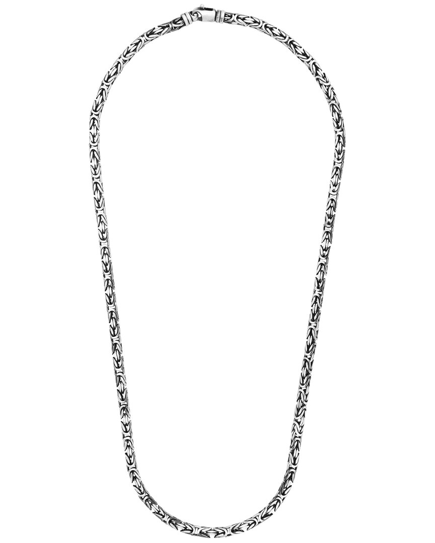 Italian Silver Byzantine Chain Necklace