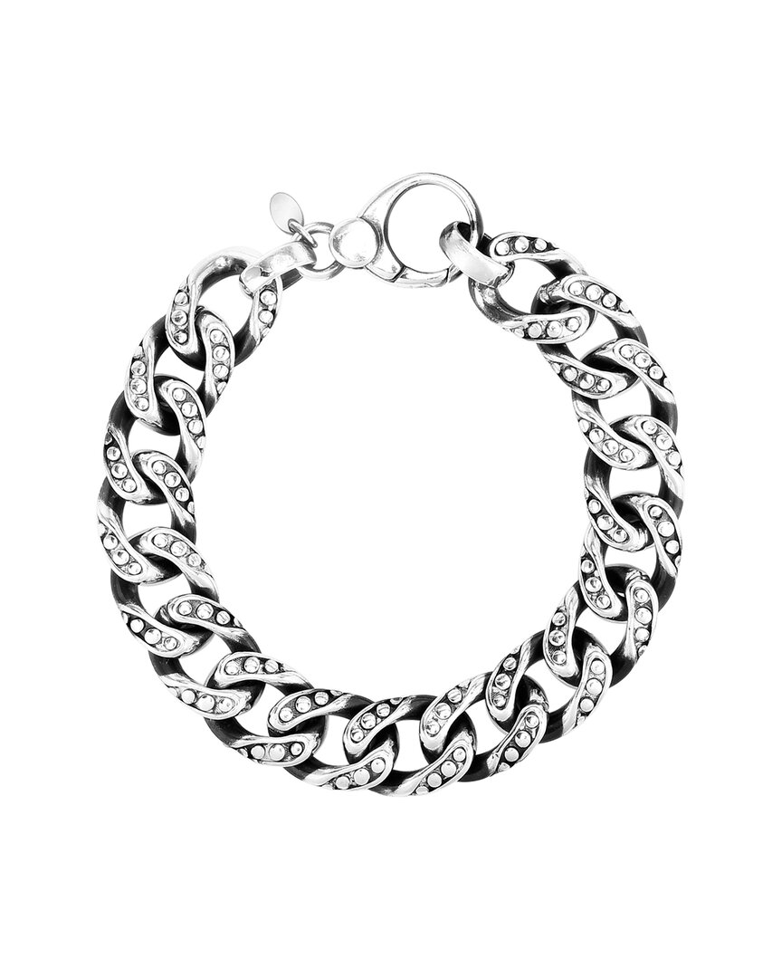 Italian Silver Curb Chain Bracelet