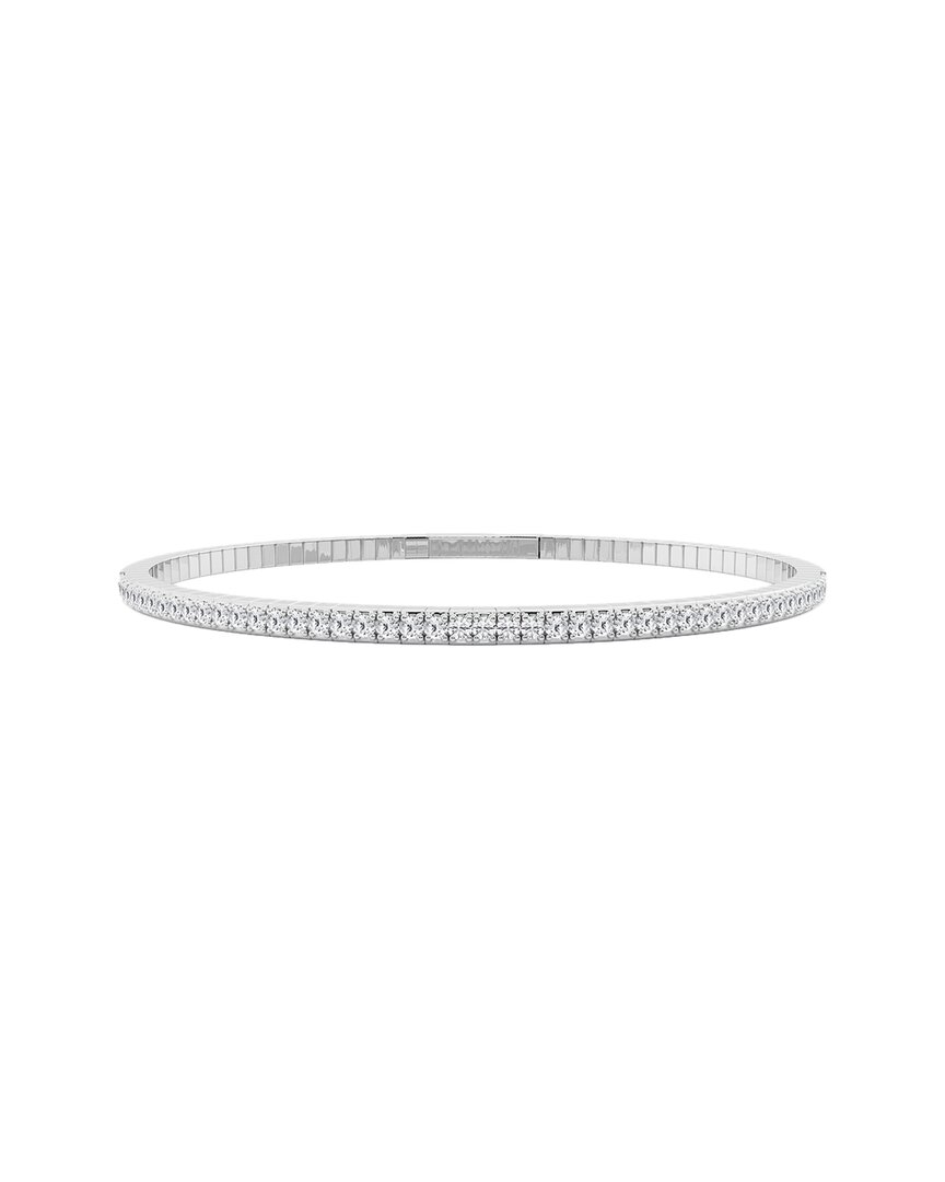 Lab Grown Diamonds Silver 1.01 Ct. Tw. Lab-grown Diamond Bangle Bracelet