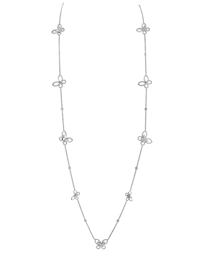 Diamond Select Cuts 18k 5.00 Ct. Tw. Diamond Long Butterfly Necklace