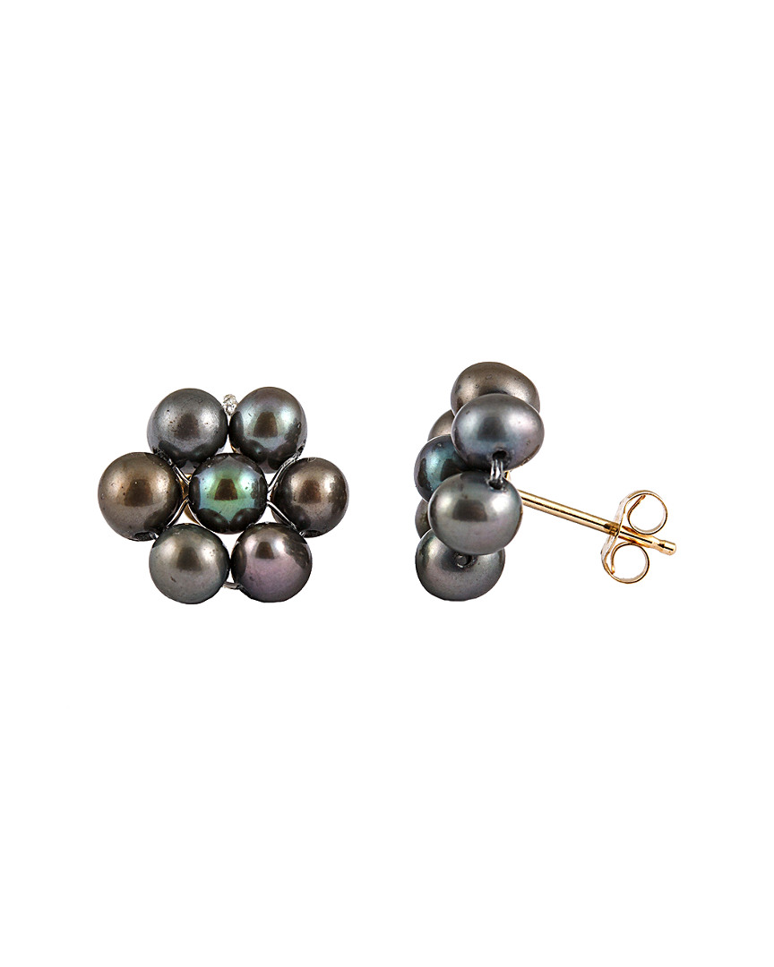 Splendid Pearls 14k 3-4mm Freshwater Pearl Drop Earrings
