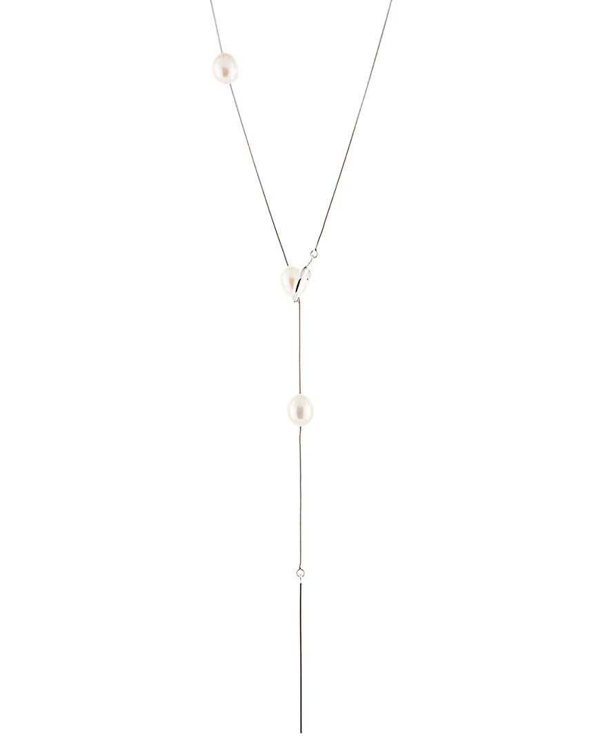 Splendid Pearls Silver 7-7.5mm Freshwater Pearl Pendant Necklace