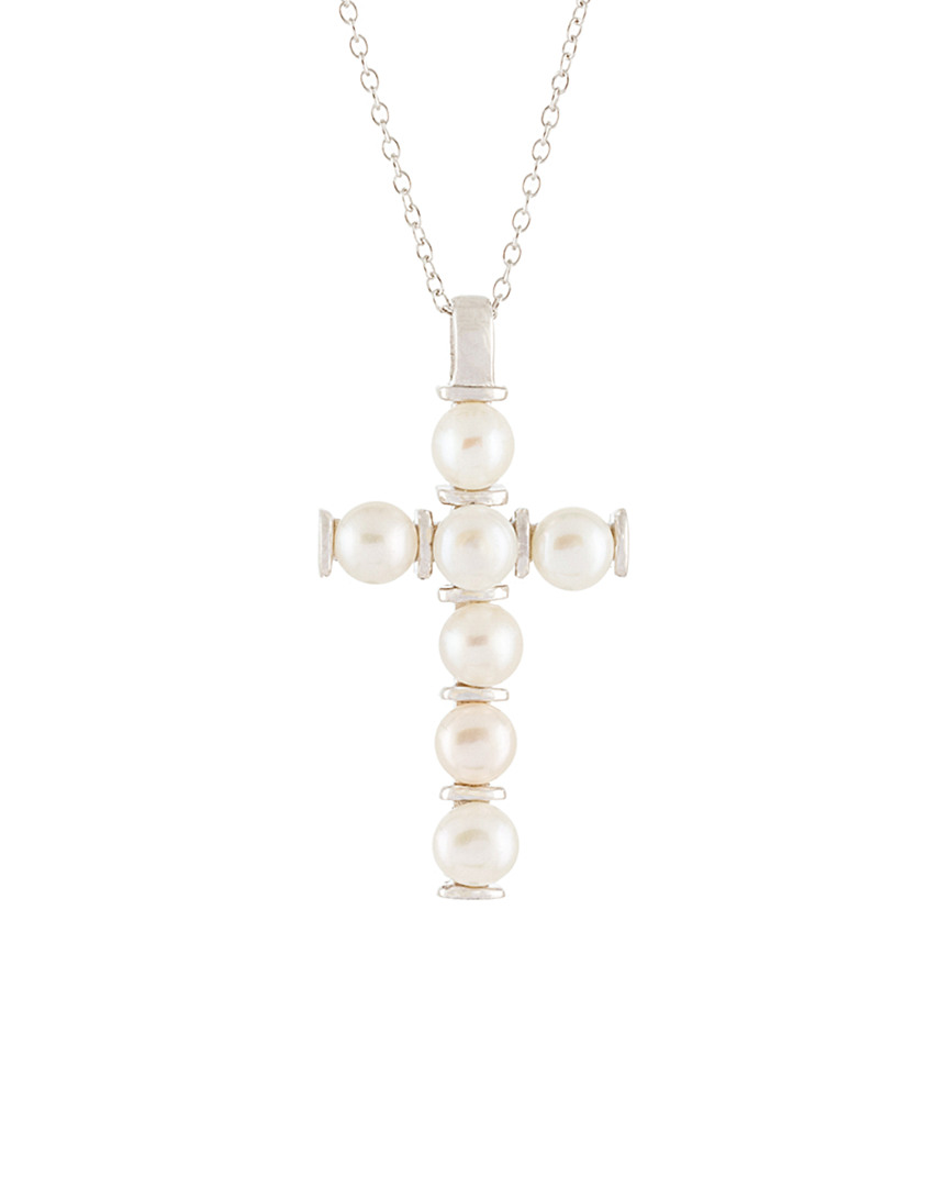 Splendid Pearls Silver 4-5mm Pearl Pendant Necklace