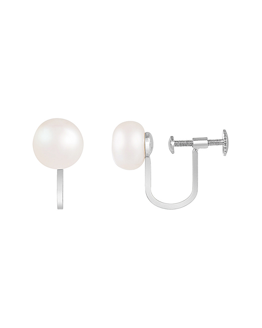 Shop Splendid Pearls Silver 8-9mm Pearl Earrings