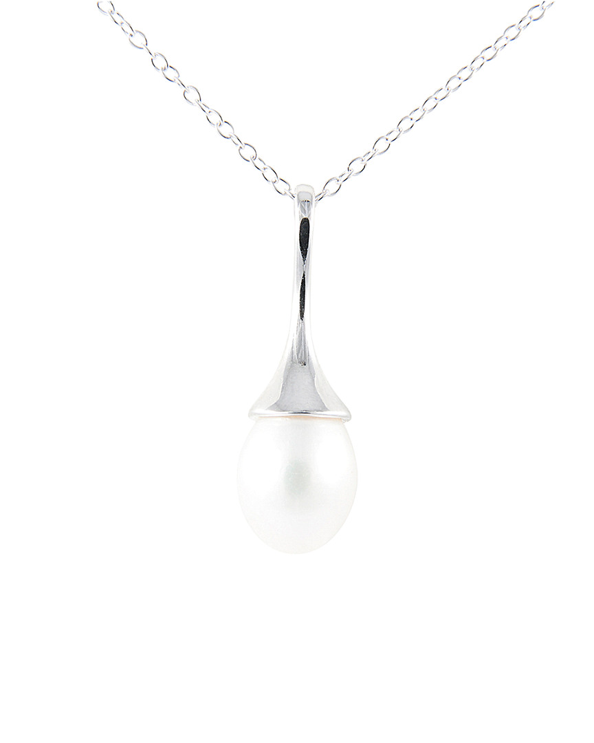 Splendid Pearls Silver 8-9mm Freshwater Pearl Pendant Necklace
