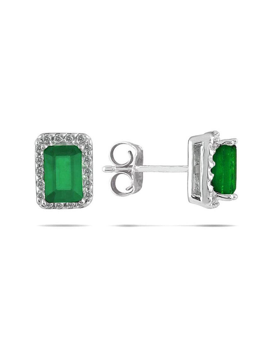 Diamond Select Cuts 14k 1.28 Ct. Tw. Diamond & Emerald Earrings