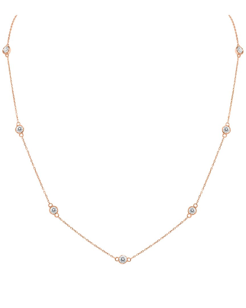 Shop Diamond Select Cuts 14k Rose Gold 1.50 Ct. Tw. Diamond Necklace