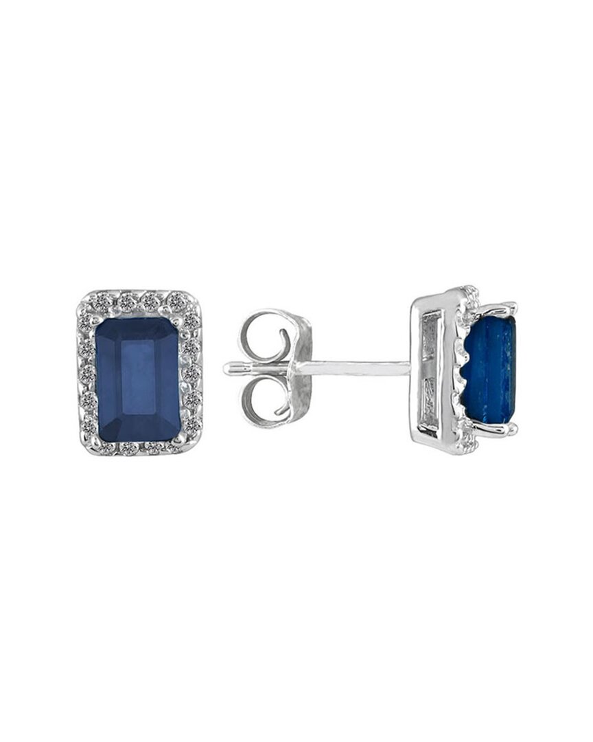 Gemstones 14k 1.43 Ct. Tw. Diamond & Sapphire Earrings