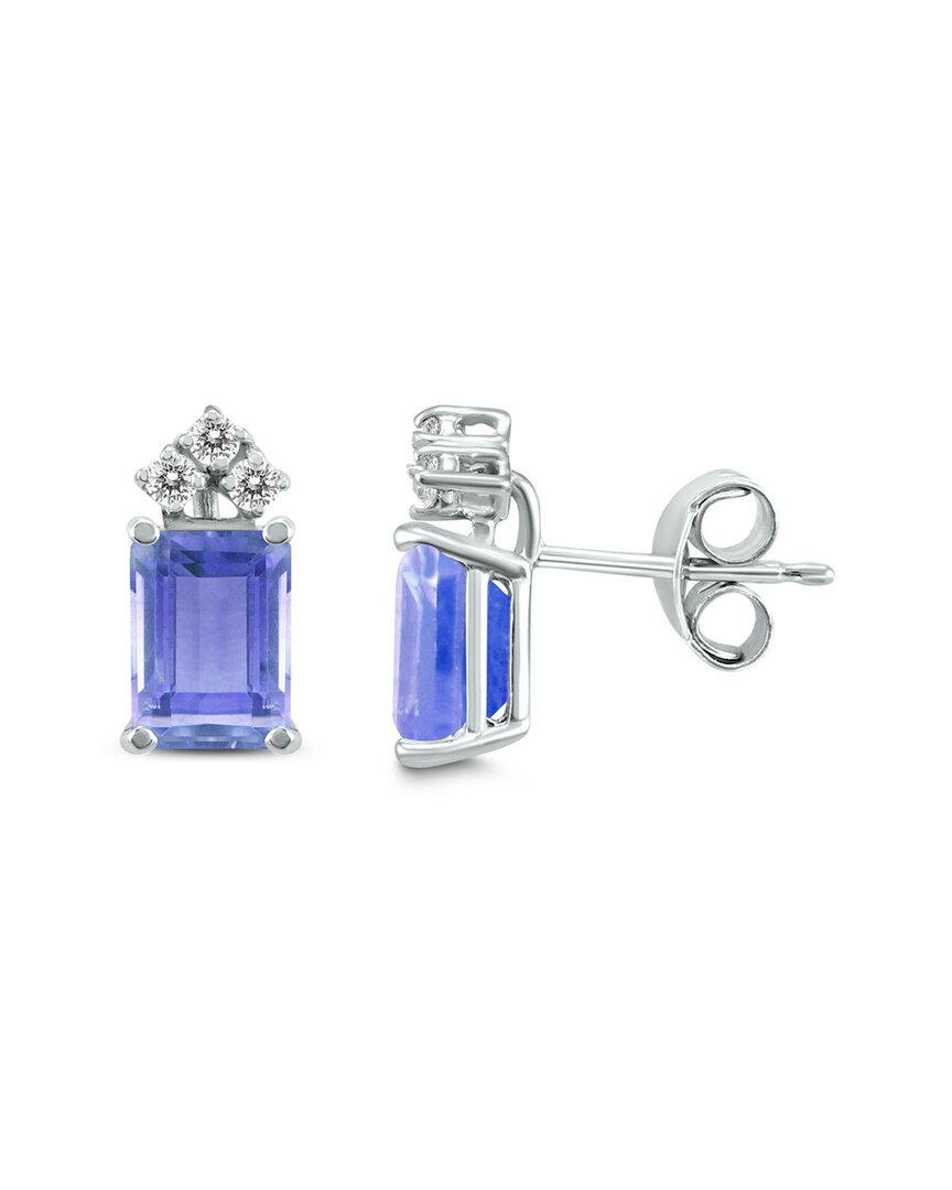 Gemstones 14k 0.70 Ct. Tw. Diamond & Tanzanite Earrings