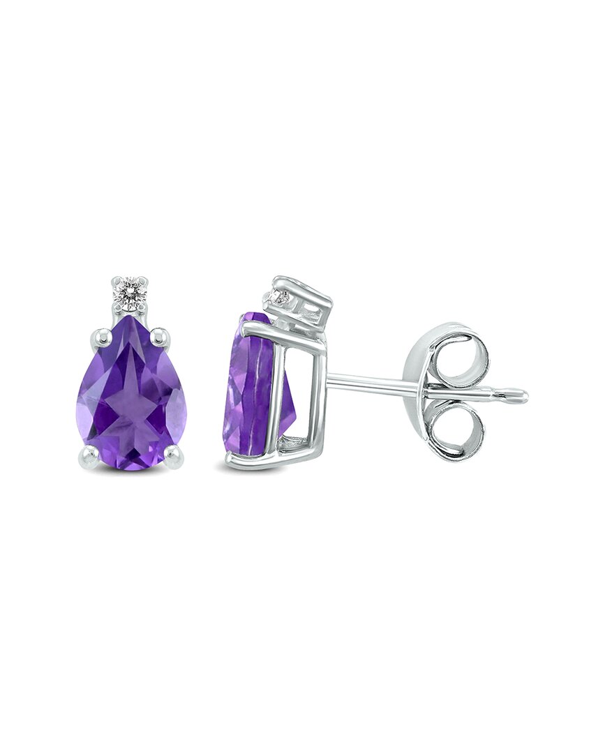 Gemstones Gem Spark 14k 2.16 Ct. Tw. Diamondamethyst Studs