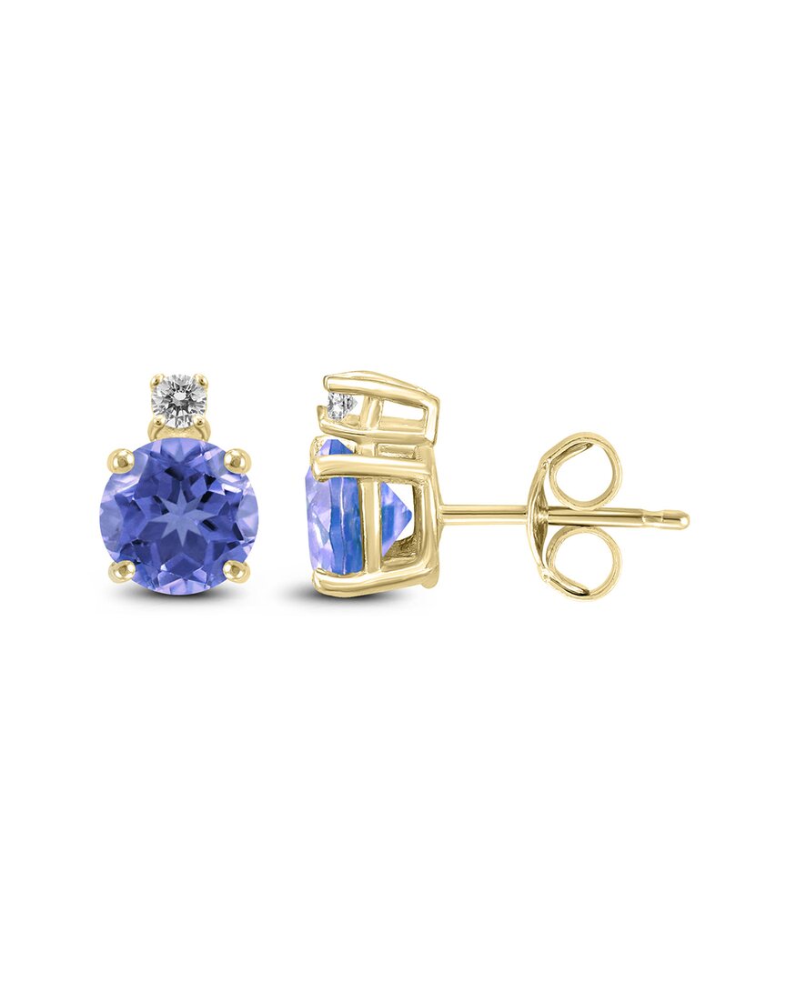 Gemstones 14k 0.76 Ct. Tw. Diamond & Tanzanite Earrings