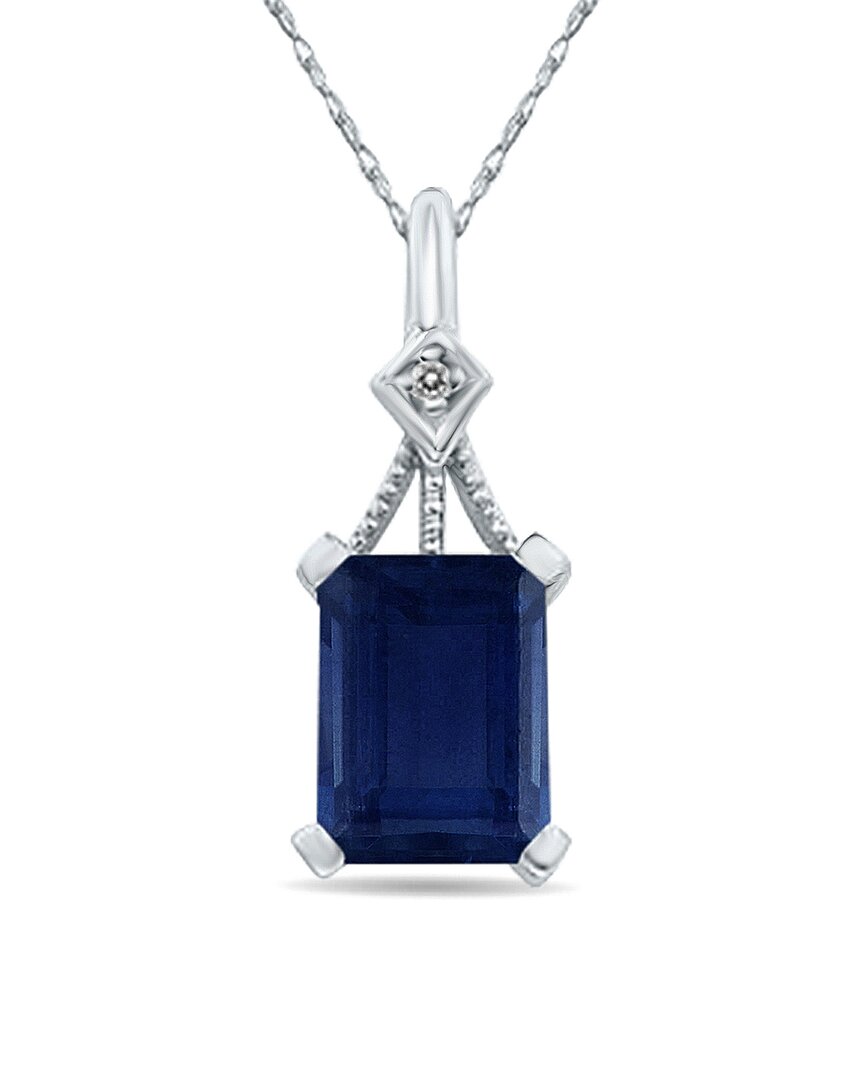 Gemstones 14k 2.16 Ct. Tw. Diamond & Sapphire Necklace