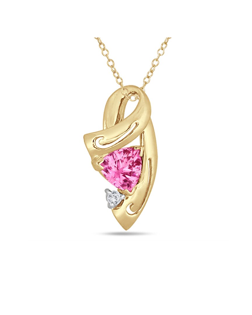 Gemstones 14k 0.82 Ct. Tw. Diamond & Pink Tourmaline Necklace