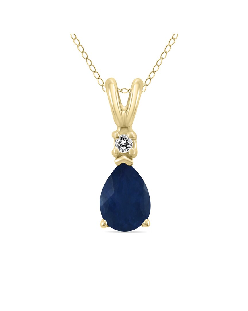 Gemstones 14k 0.47 Ct. Tw. Diamond & Sapphire Necklace