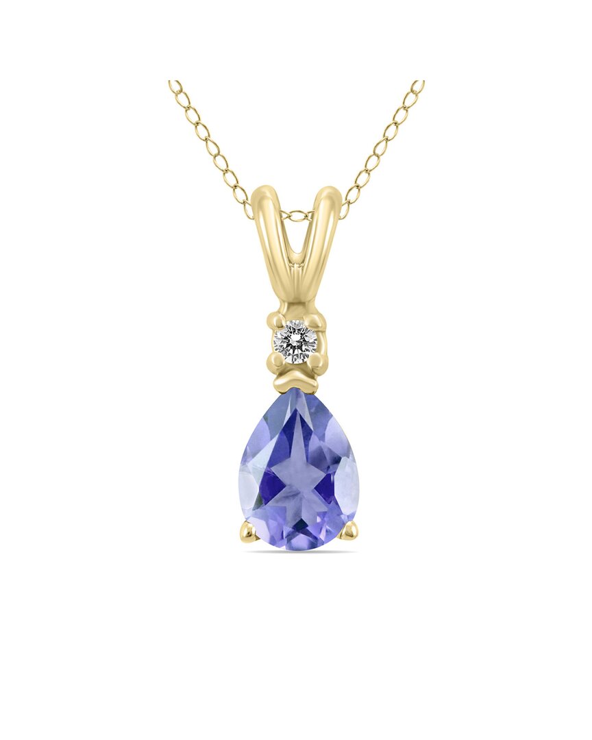 Gemstones 14k 0.42 Ct. Tw. Diamond & Tanzanite Necklace