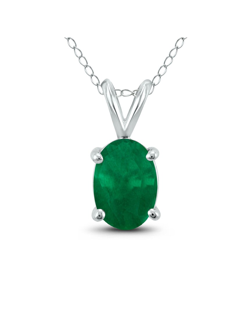 Gemstones 14k 0.25 Ct. Tw. Emerald Necklace
