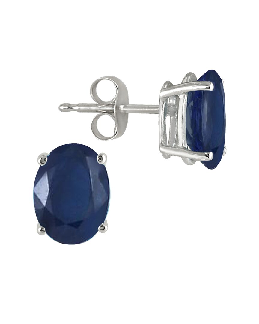 Gemstones Silver 1.00 Ct. Tw. Sapphire Earrings