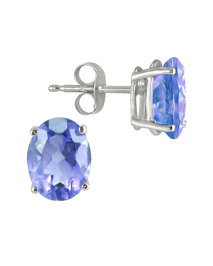 Gemstones Silver 1.20 Ct. Tw. Tanzanite Earrings