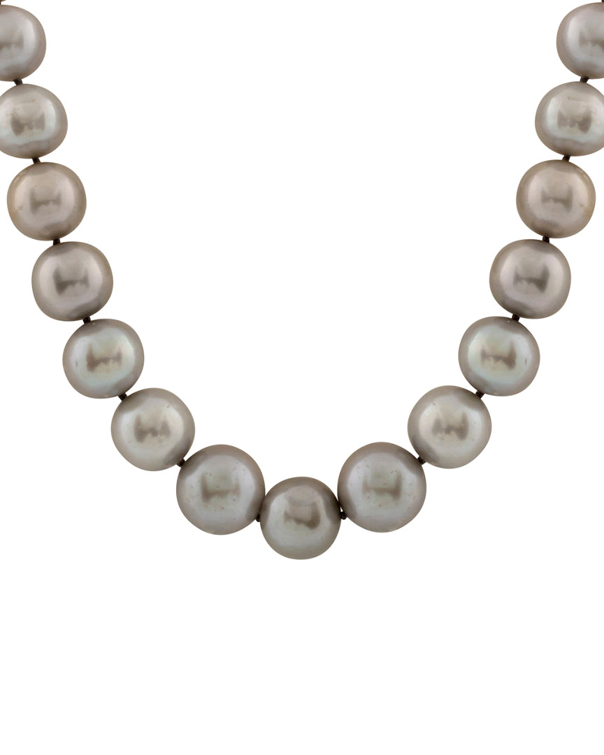 Shop Splendid Pearls Rhodium Plated 13-14mm Freshwater Pearl Necklace