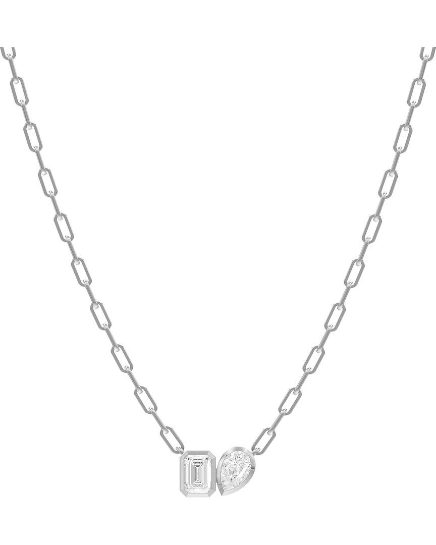 Lab Grown Diamonds Silver 1.70 Ct. Tw. Lab-grown Diamond Necklace