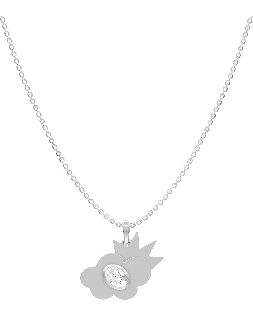 Lab Grown Diamonds Silver 0.85 Ct. Tw. Lab-grown Diamond Necklace