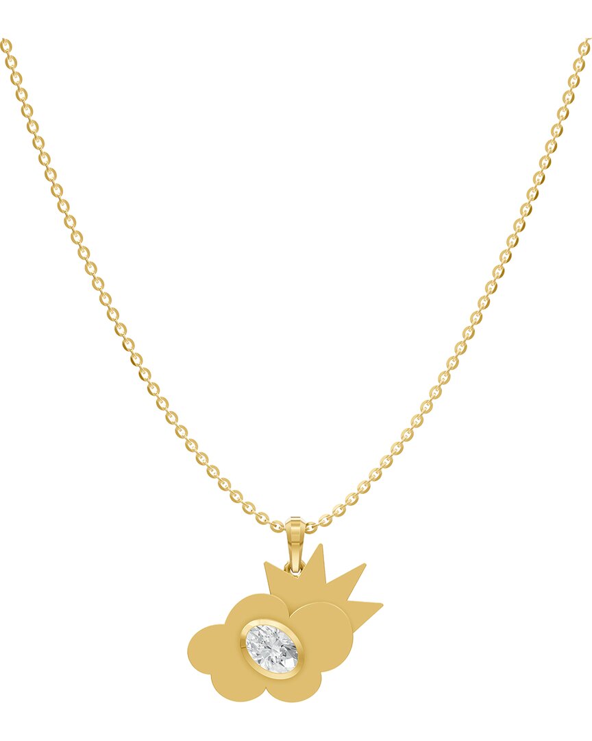 Lab Grown Diamonds 18k Over Silver 0.85 Ct. Tw. Lab-grown Diamond Necklace