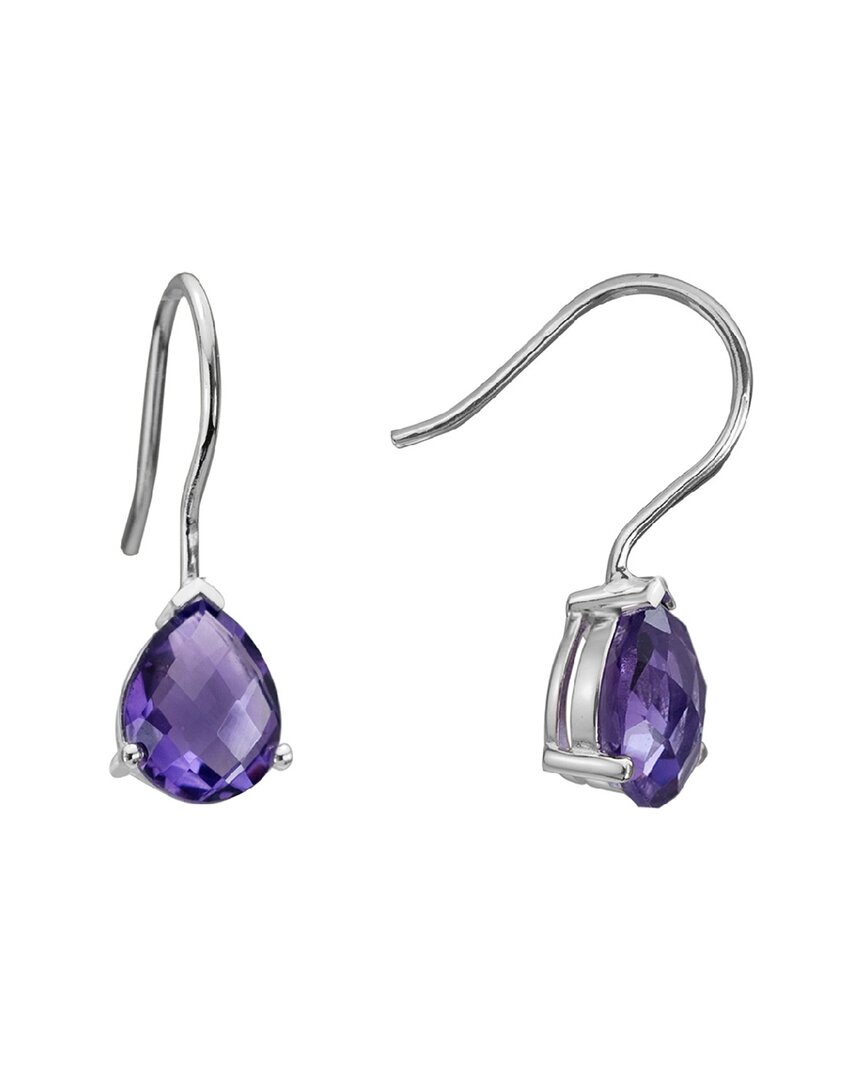 Gemstones Silver 4.00 Ct. Tw. Amethyst Earrings