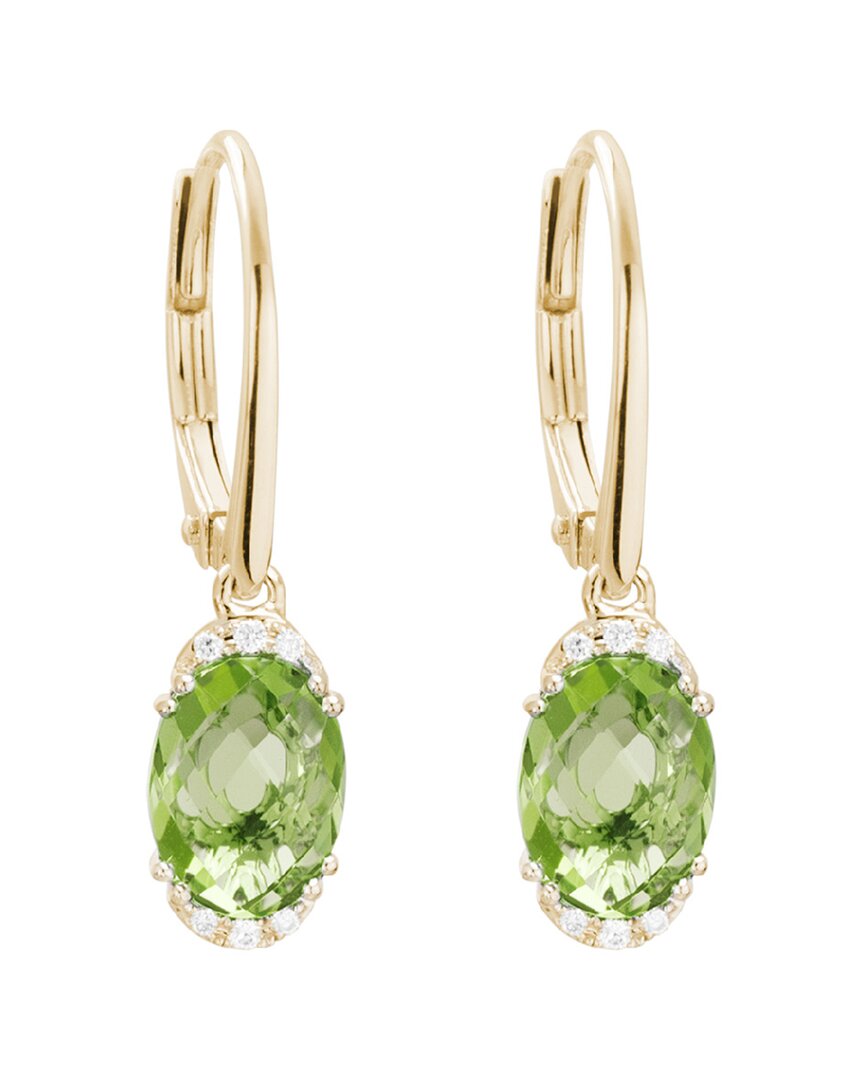 Shop Gemstones 14k 2.91 Ct. Tw. Diamond & Peridot Earrings