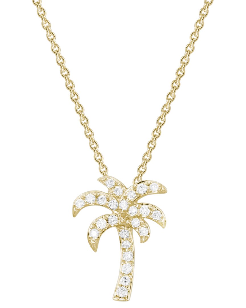 Diamond Select Cuts 14k 0.13 Ct. Tw. Diamond Palm Tree Necklace