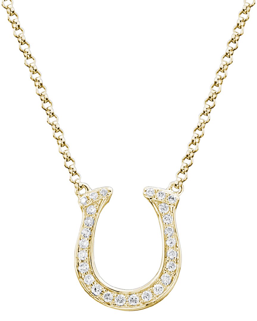 Diamond Select Cuts 14k 0.12 Ct. Tw. Diamond Horseshow Necklace