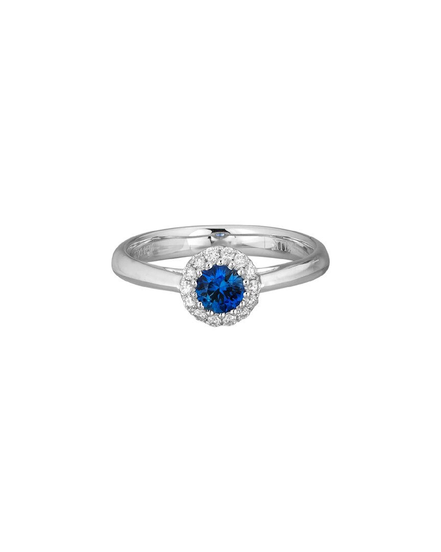 Gemstones 14k 0.59 Ct. Tw. Diamond & Blue Sapphire Ring