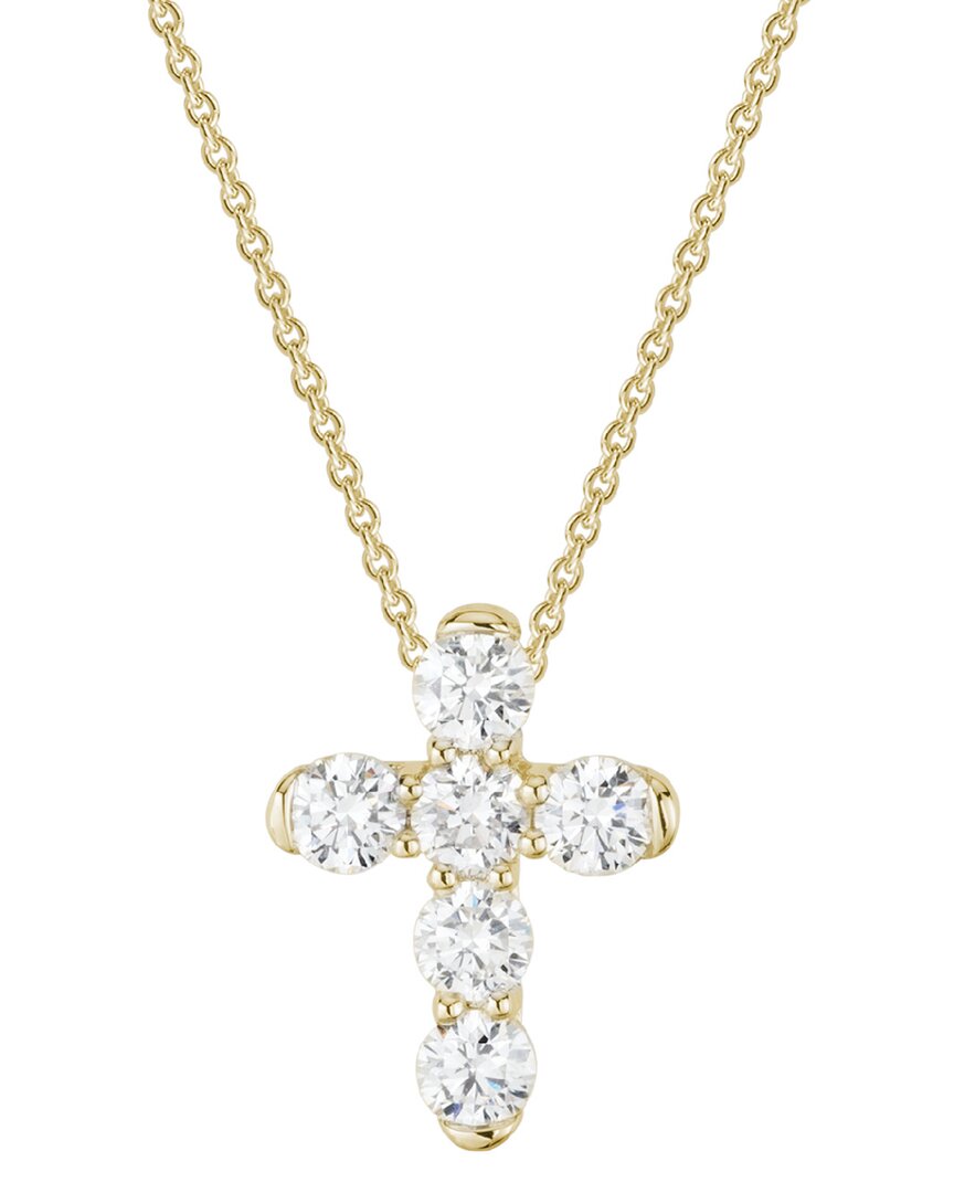Diamond Select Cuts 14k 0.90 Ct. Tw. Diamond Cross Necklace
