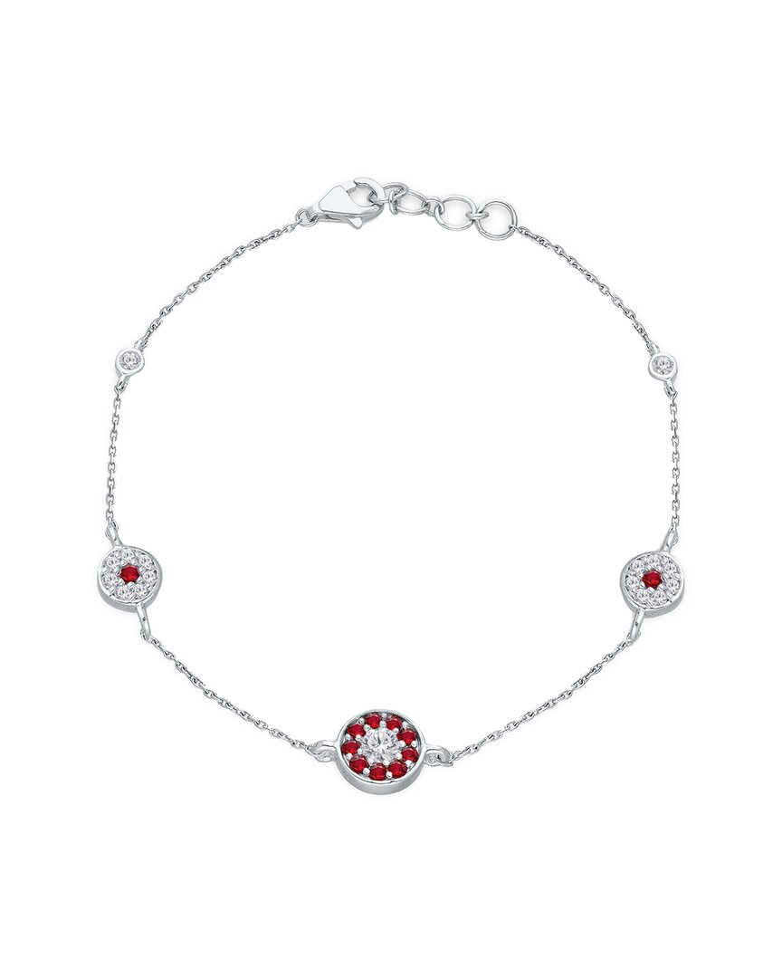 Kallati 14k 0.76 Ct. Tw. Diamond & Ruby Station Bracelet