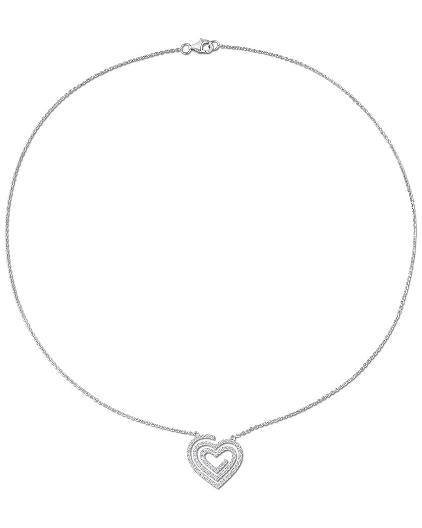 Diamond Select Cuts 14k 0.51 Ct. Tw. Diamond Swirl Heart Necklace