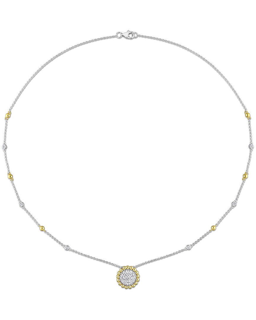 Diamond Select Cuts 14k Two-tone 0.86 Ct. Tw. Diamond Necklace
