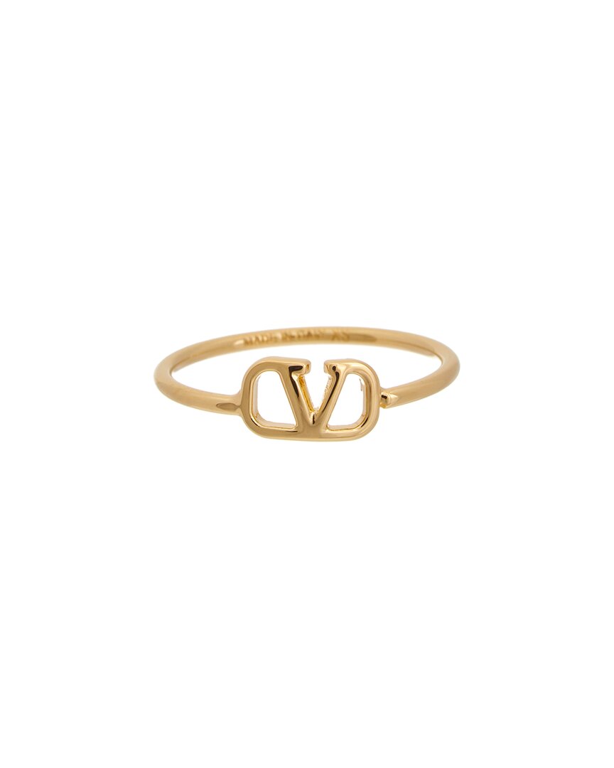 Valentino Garavani Valentino Vlogo Signature Ring In Gold