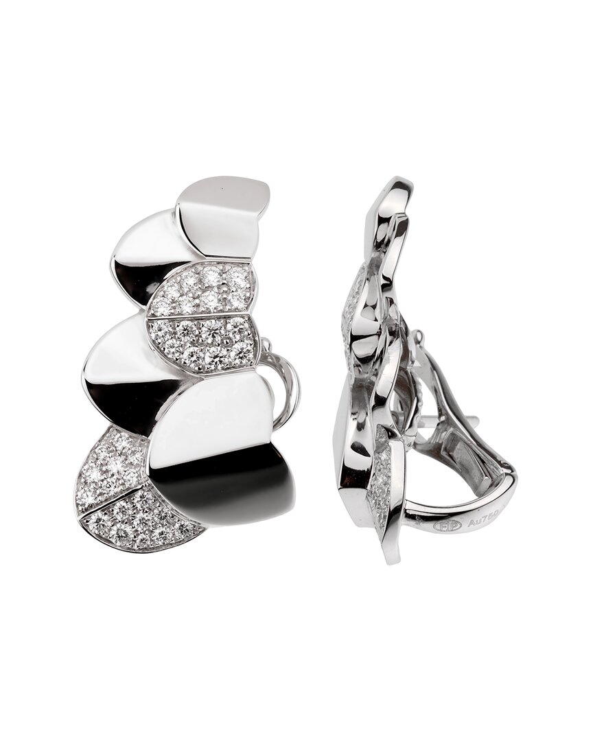 Fred Of Paris 18k 0.88 Ct. Tw. Diamond Earrings (authentic Pre-loved) In Metallic