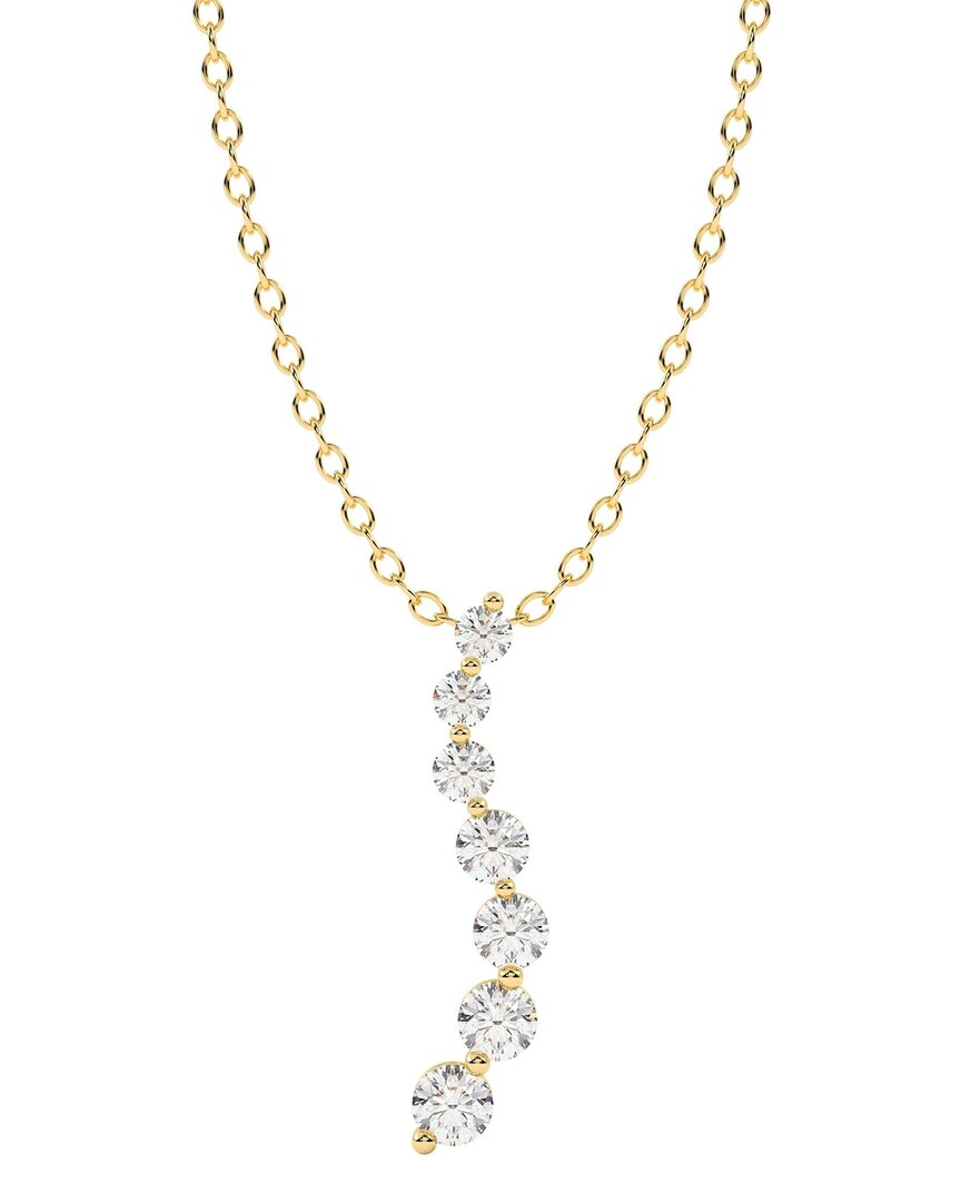 Lab Grown Diamonds 14k 1.00 Ct. Tw. Lab-grown Diamond Necklace In Gold