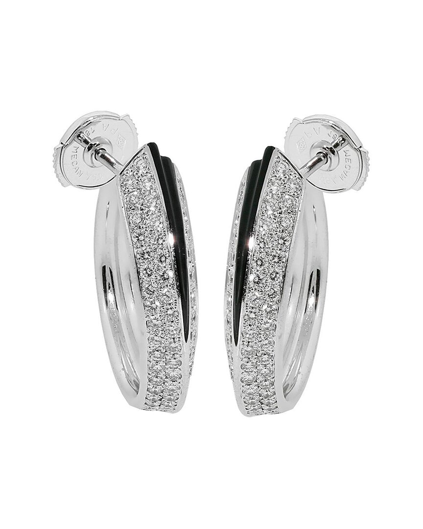 Cartier 18k 4.50 Ct. Tw. Diamond Panthere Earrings (authentic )