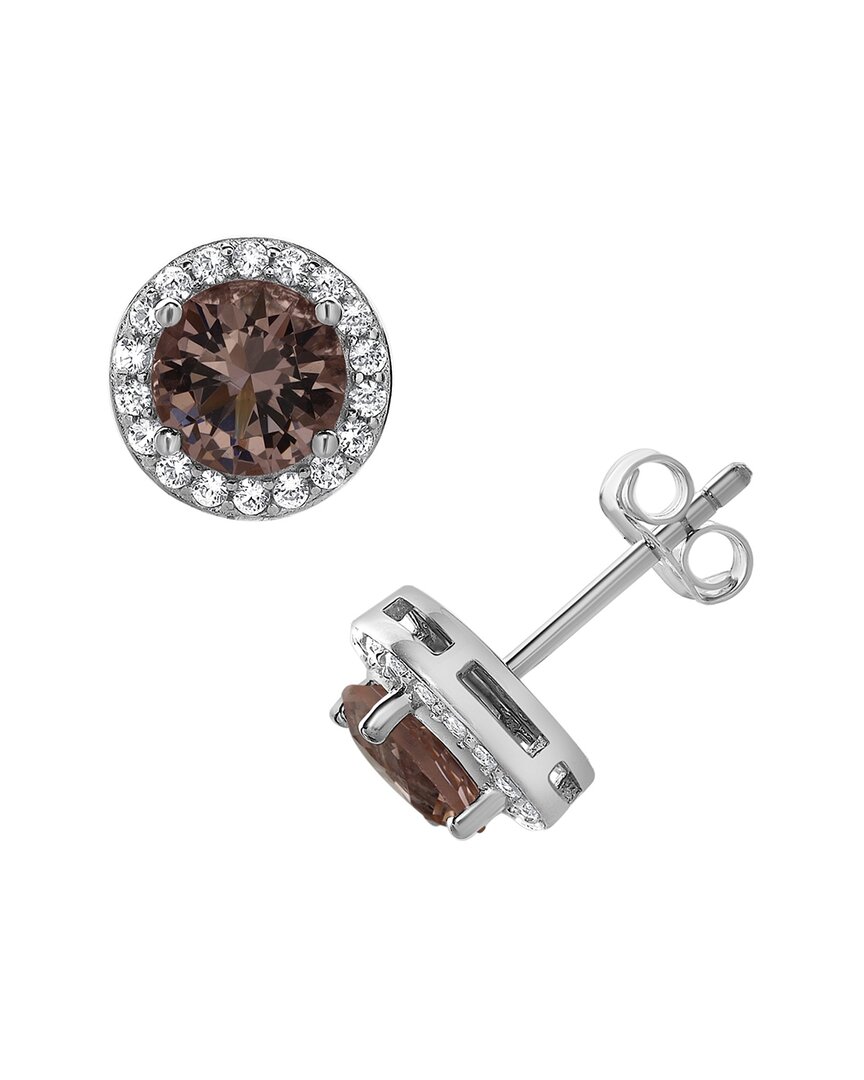 Lab Grown Gemstones Silver Lab-grown Diamond & Gemstone Studs