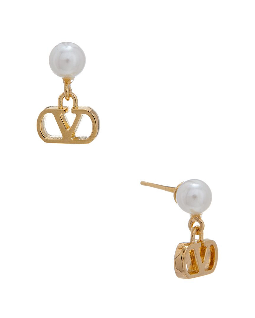 Valentino Garavani Valentino Vlogo Signature Earrings In Yellow
