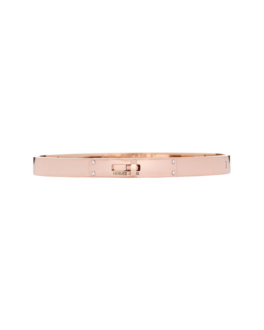 Pre-owned Hermes Hermès 18k Diamond Kelly Bracelet St (authentic Pre-loved)