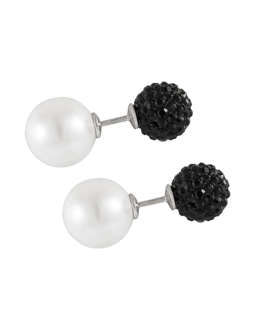 Shop Splendid Pearls Rhodium Over Silver 10-14mm Pearl Earrings