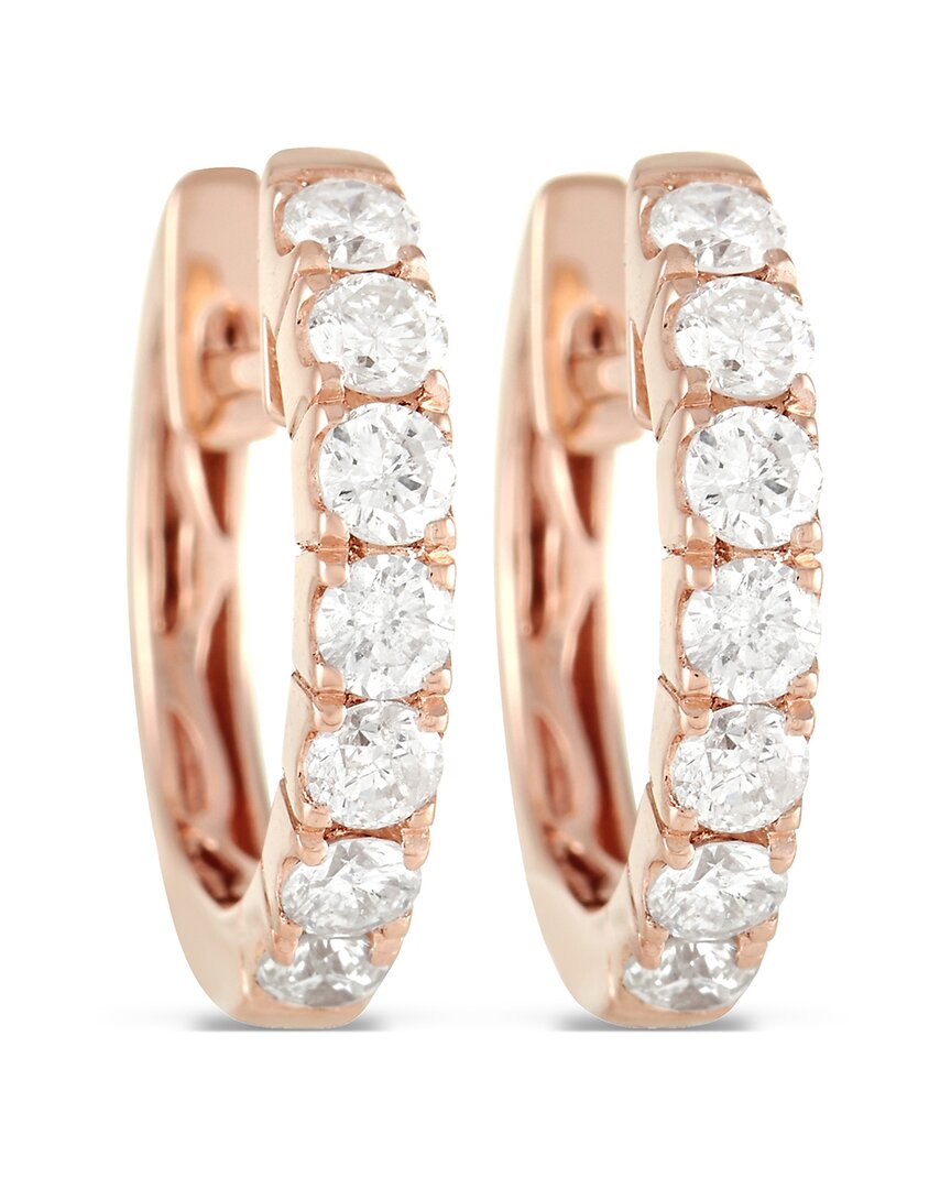Shop Diamond Select Cuts 14k Rose Gold 0.59 Ct. Tw. Diamond Hoops