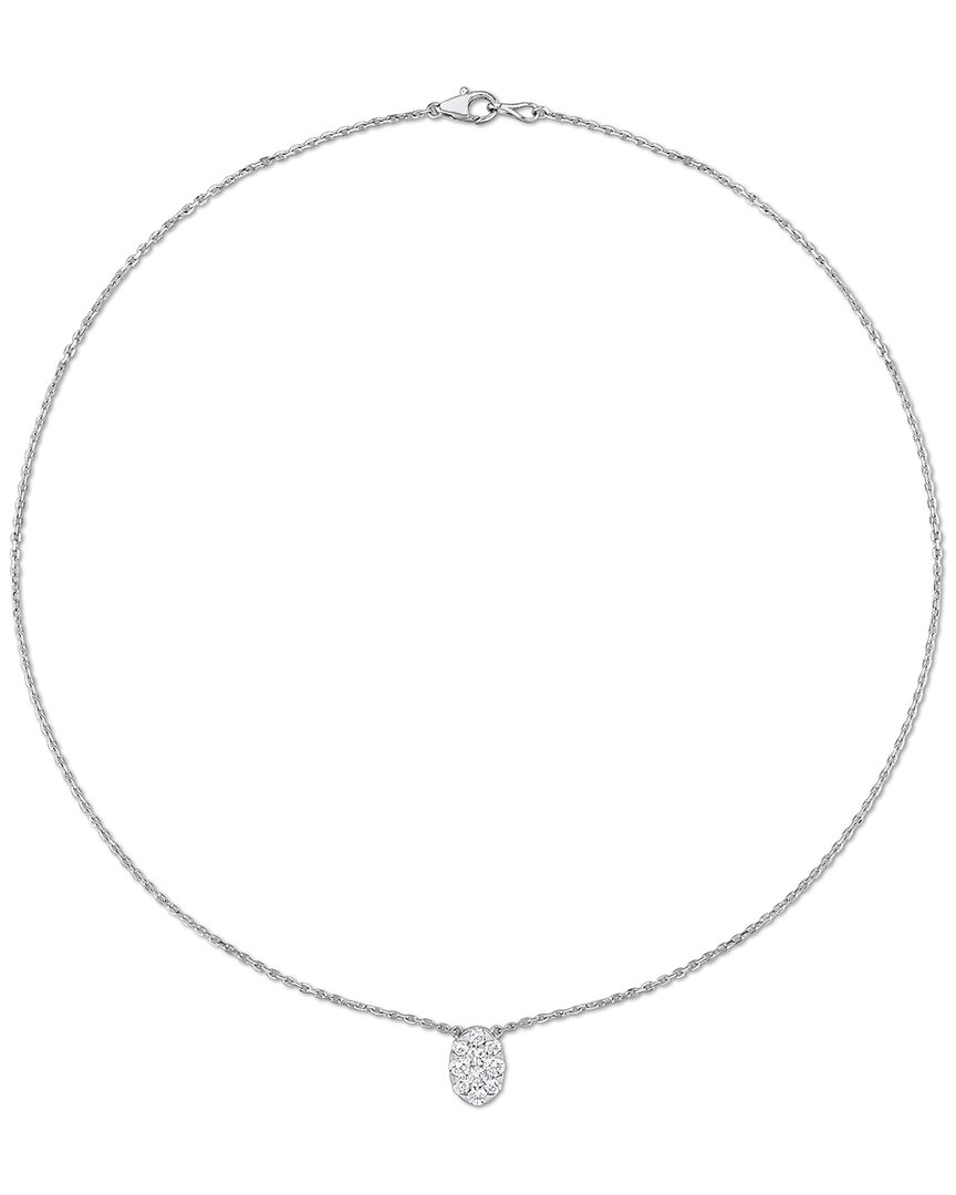Diamond Select Cuts 14k 0.82 Ct. Tw. Diamond Oval Necklace