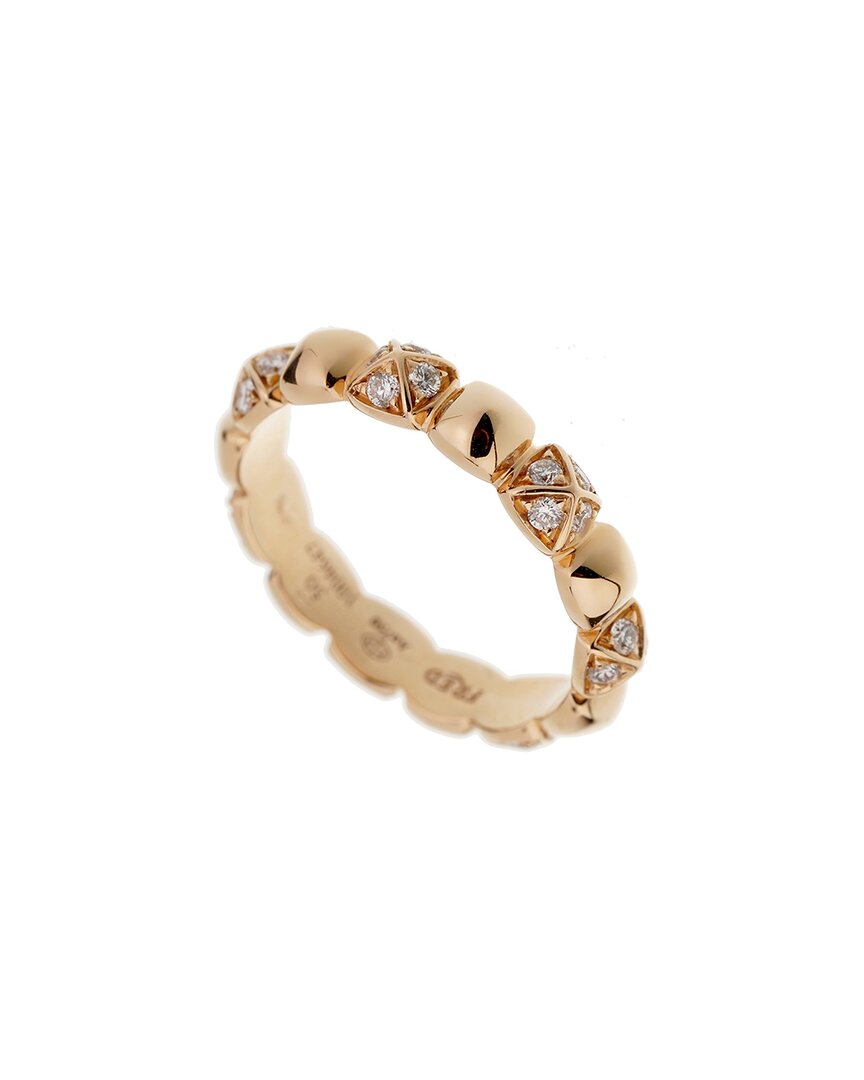 Fred Of Paris 18k 0.34 Ct. Tw. Diamond Pyramid Ring (authentic Pre-loved) In Gold