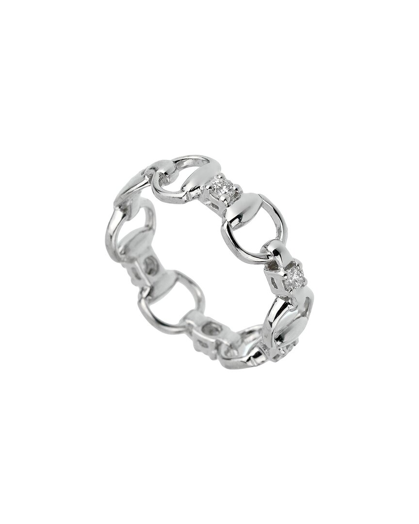Heritage Gucci Gucci 18k 0.15 Ct. Tw. Diamond Horsebit Ring (authentic )