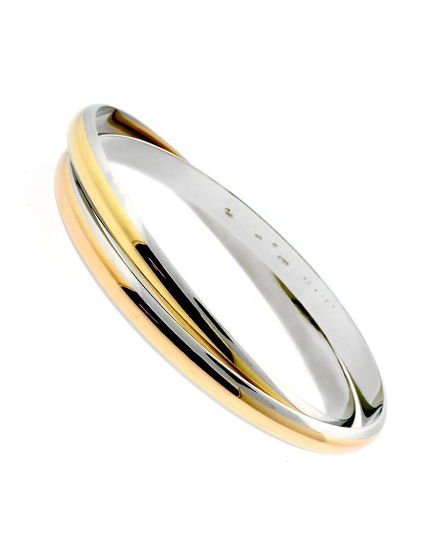 CARTIER CARTIER 18K TWO-TONE INTERLOCKING BANGLE (AUTHENTIC PRE-OWNED)